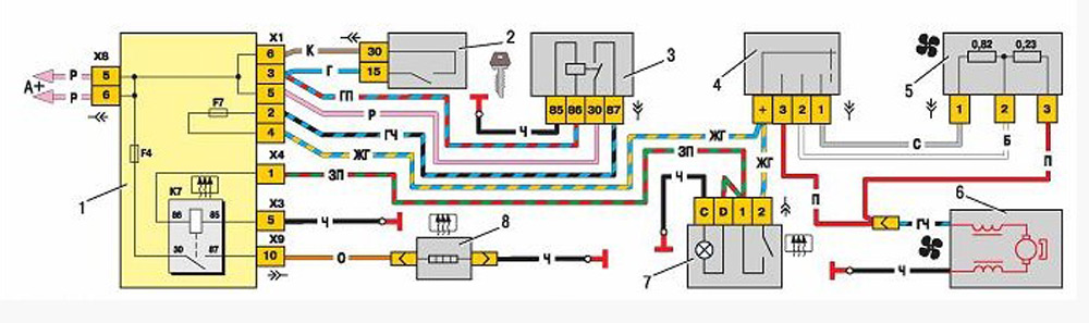 Система отопления ваз 2114 8 клапанов инжектор схема