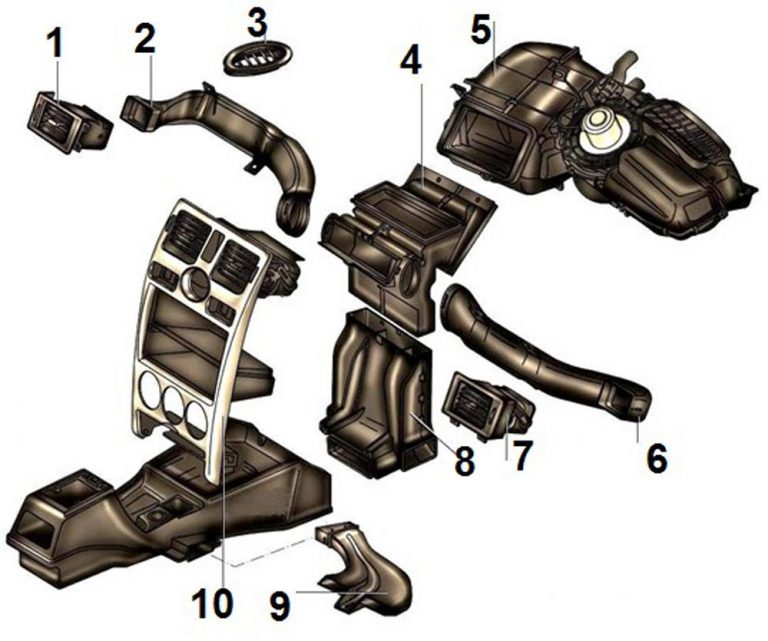 Корпус печки лада ларгус