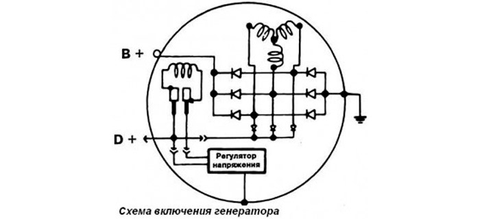Схема включения генератора
