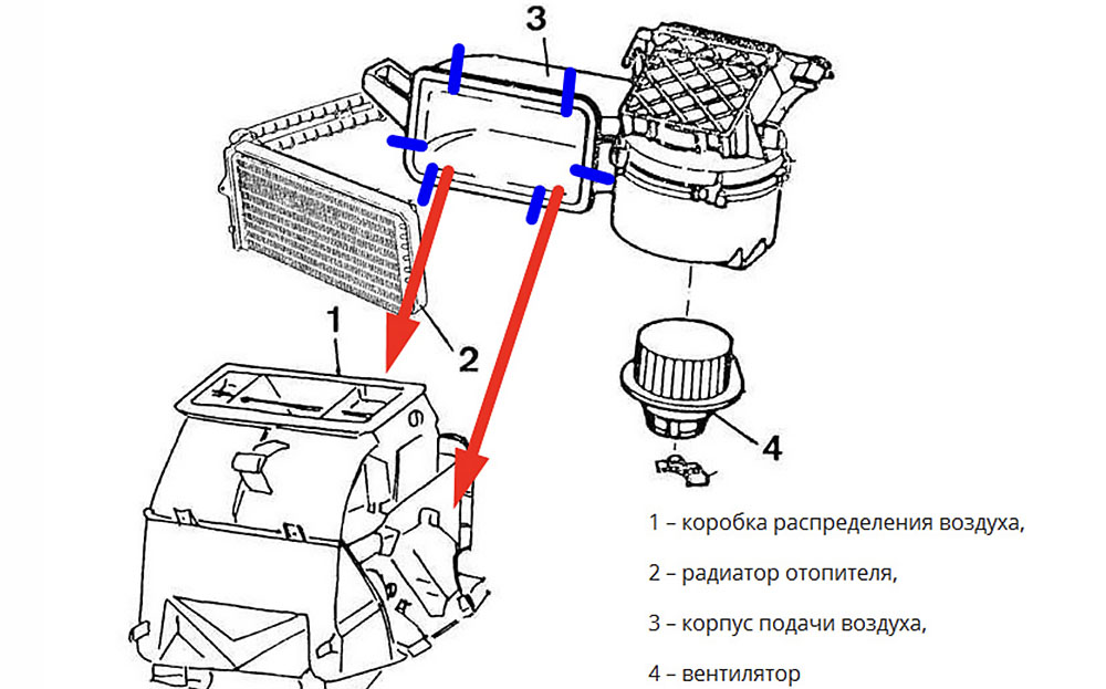 Система отопления Peugeot 405